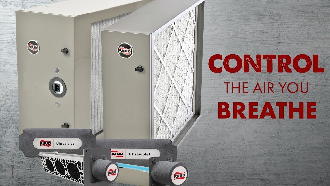 Ruud whole-home air cleaner, media filter cabinet and ultraviolet air treatment units