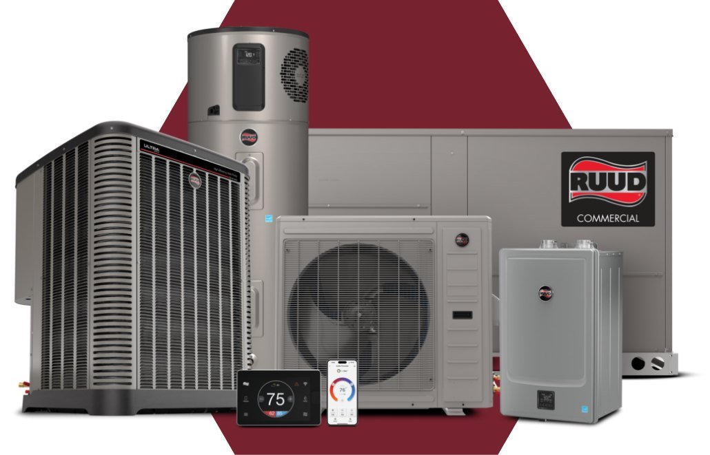 Ruud high-efficiency heat pump, air handler and smart thermostat lineup
