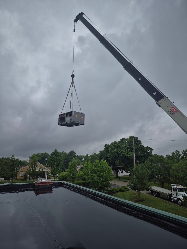 Airstream technicians completing a new HVAC installation